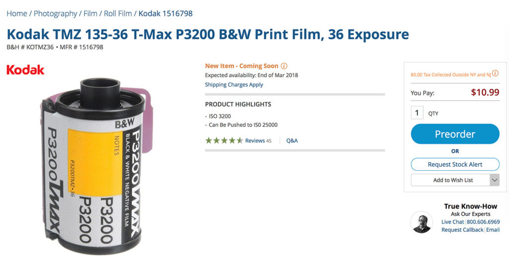 Kodak Brings Back T-MAX P3200 Black & White Film - FilterGrade