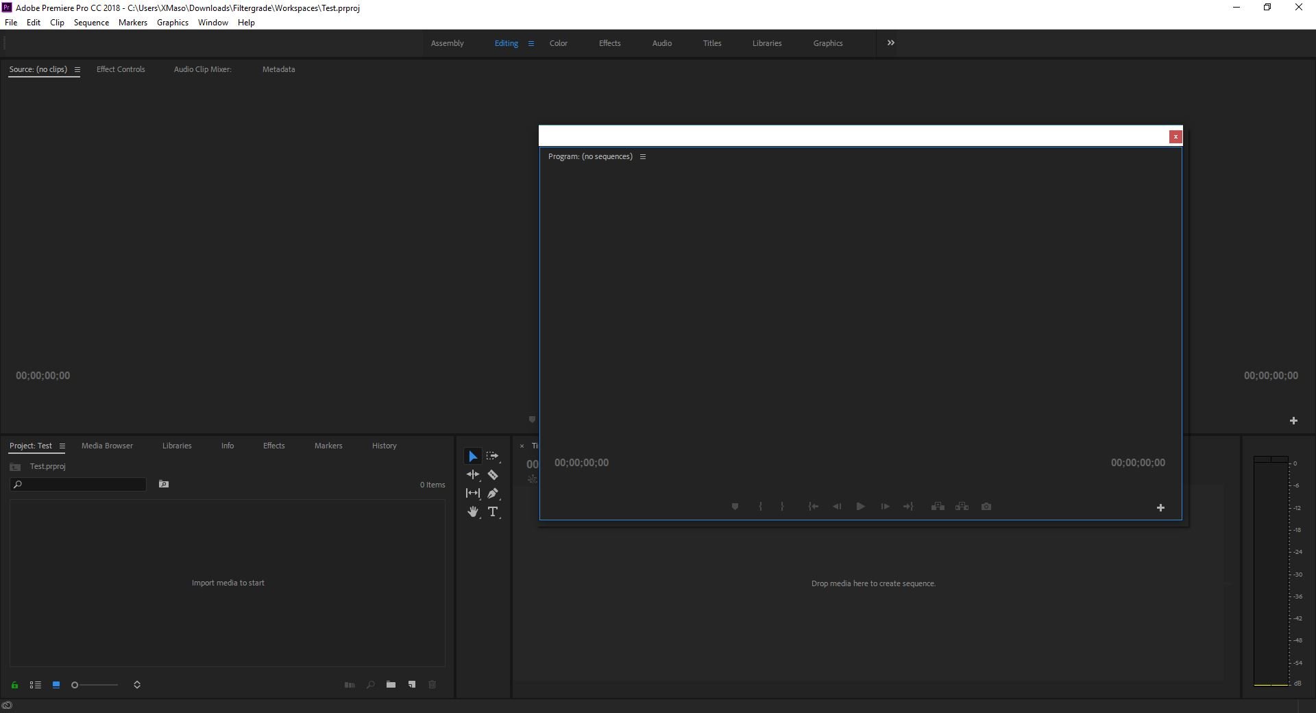 redocking premiere pro undock panel