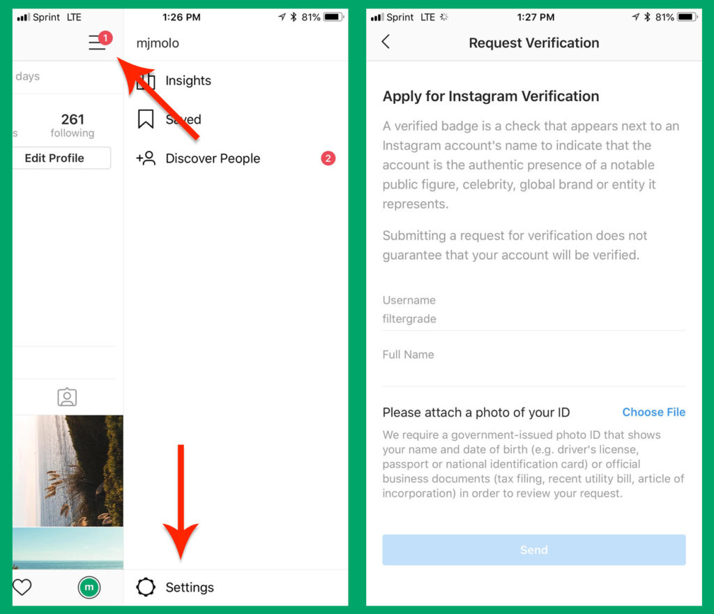 Instagram Verification Request Feature Added To App Filtergrade Instagram Verification Request Feature Added To App Filtergrade