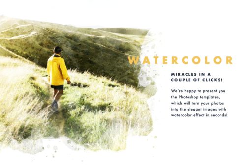 Watercolor Dry Brush Effects (PSD Template) - Image 3