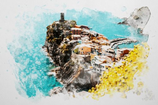 Watercolor Dry Brush Effects (PSD Template) - Image 4