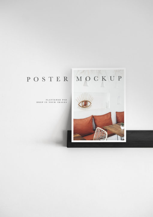 Frame Mockup #67, Portrait Poster Frame Mockup, Styled Thin Frame Mock Up, A5 Wall Art Display, PSD+Smart Object - Image 2