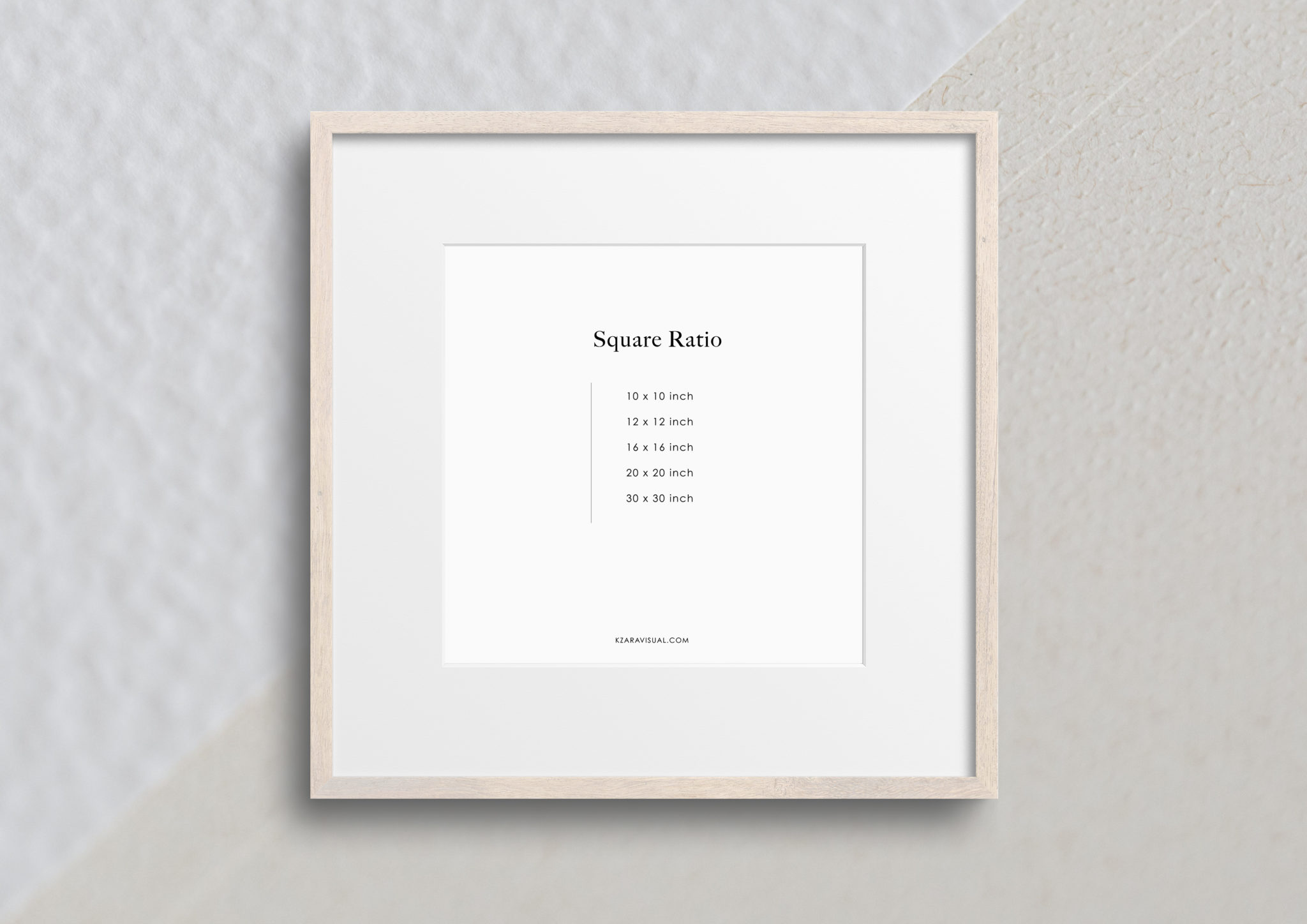 Frame Mockup 305, Beige Wood Square Photo Frame, Styled