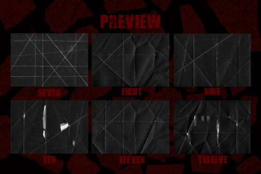 30 VHS Textures black paper scratch photoshop overlays halloween - Image 3