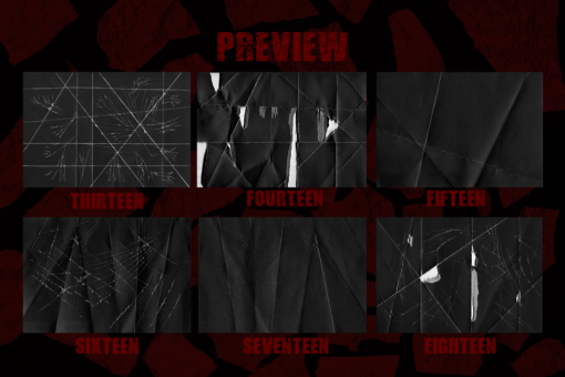 30 VHS Textures black paper scratch photoshop overlays halloween - Image 4