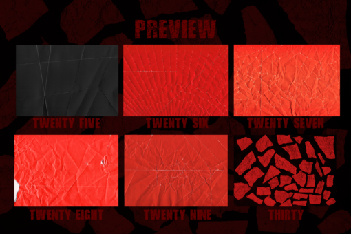 30 VHS Textures black paper scratch photoshop overlays halloween - Image 6
