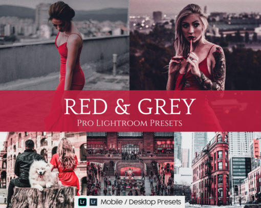 10 Red and Grey Presets for Lightroom Mobile App and Desktop