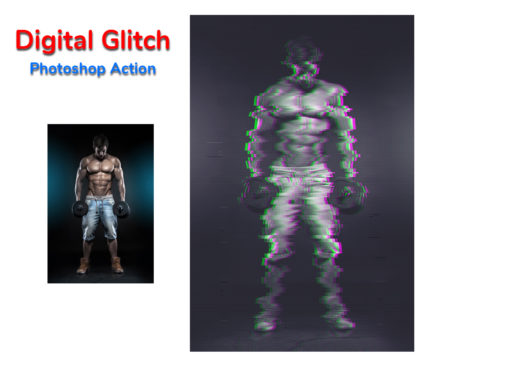 Digital Glitch Photoshop Action - Image 3