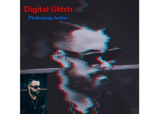 Digital Glitch Photoshop Action - Image 5