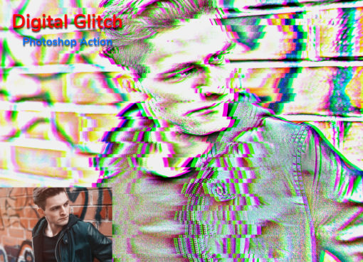 Digital Glitch Photoshop Action - Image 6