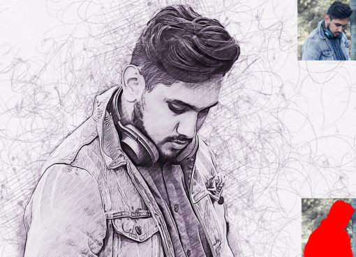 Real Hand Drawn Photoshop Action - Image 2