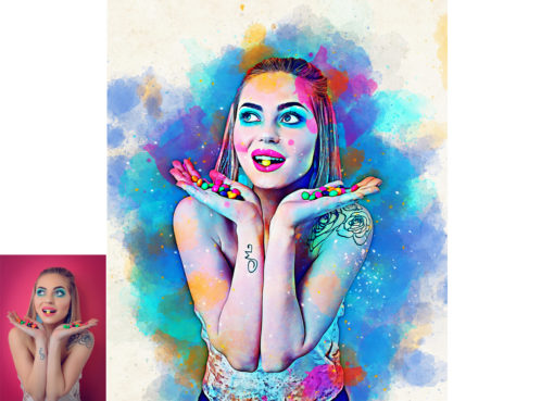 Watercolor Art Photoshop Action - Image 7