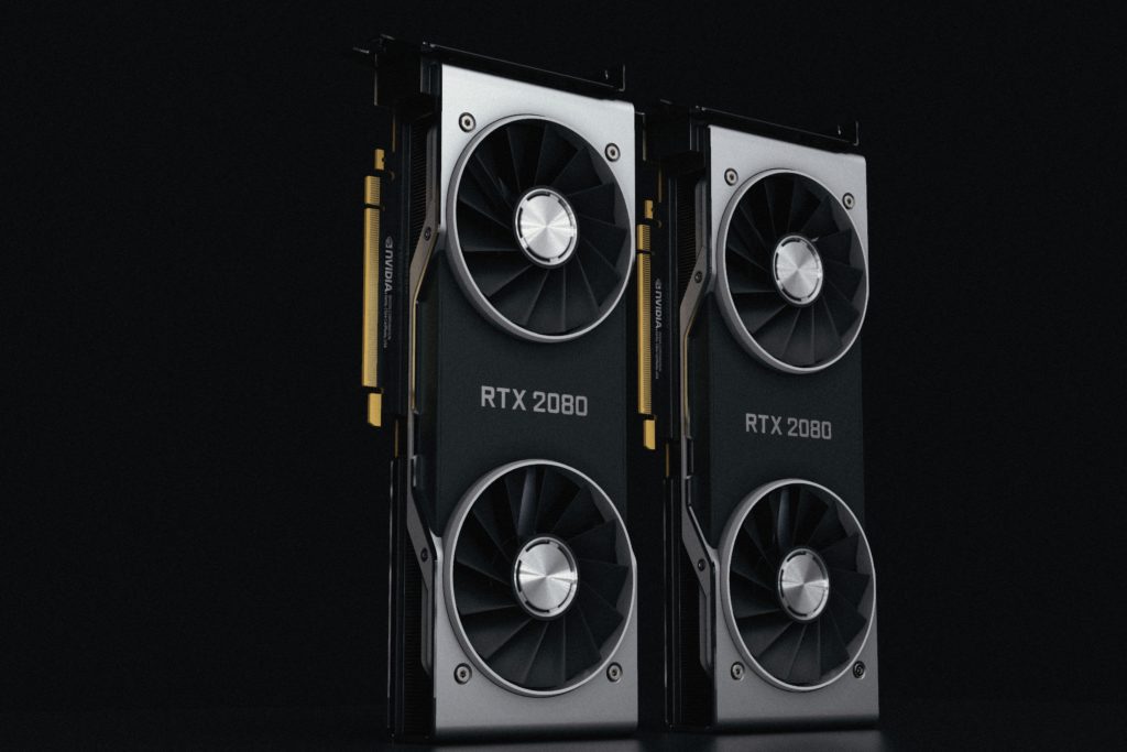 two nvidia rtx 2080 graphics cards to render video