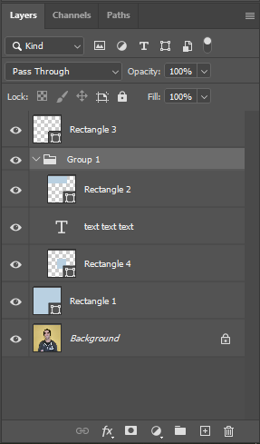 layer groups indented in photoshop