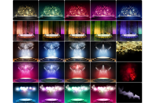 22 Curtain Backdrops, Theater Scenes, Empty Stage Background - Image 2