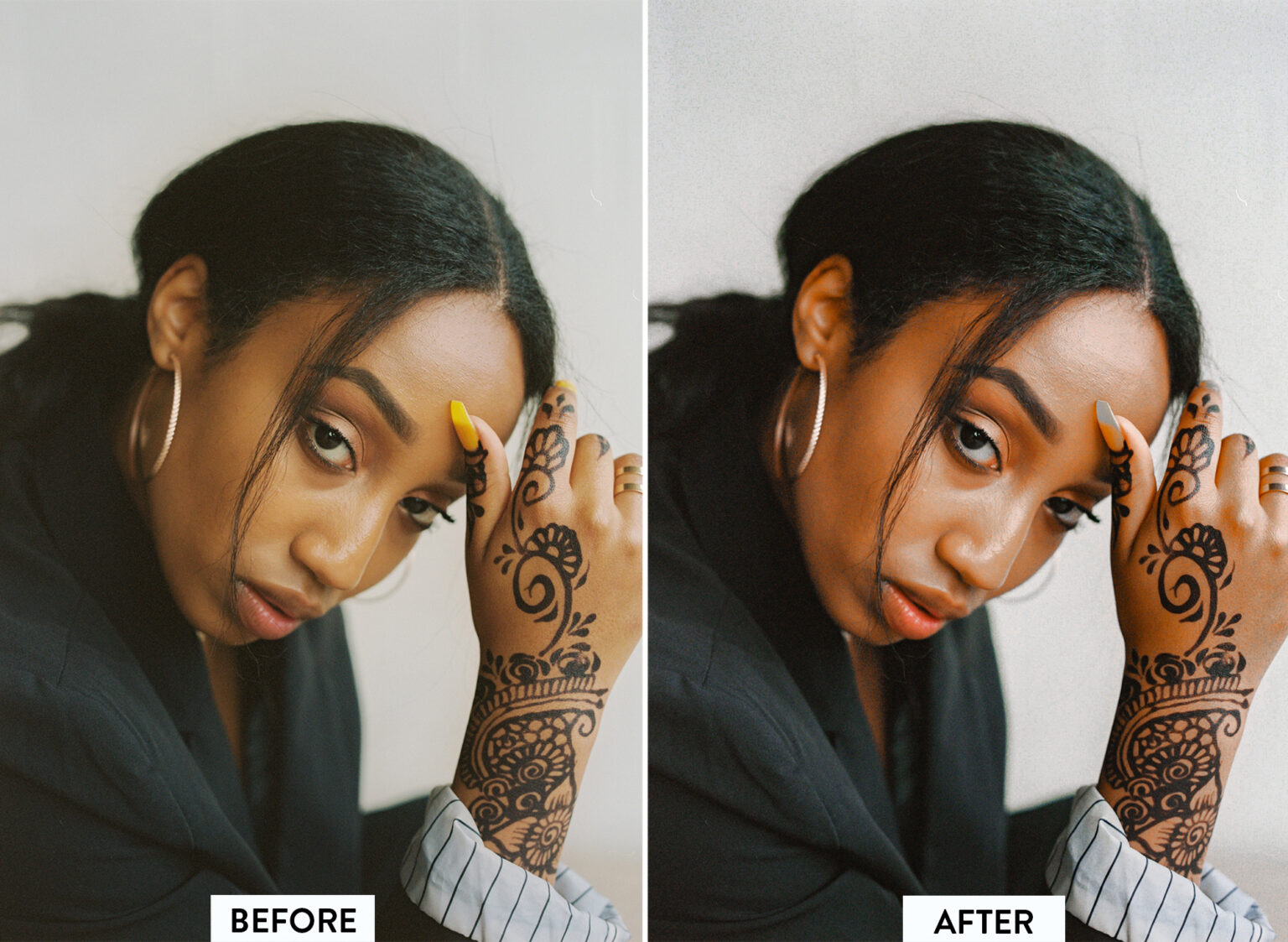 10 DARK SKIN Lightroom Mobile and Desktop Presets - FilterGrade
