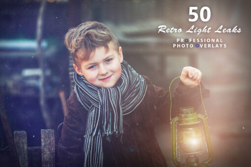 50 Retro Light Leaks Photo Overlays