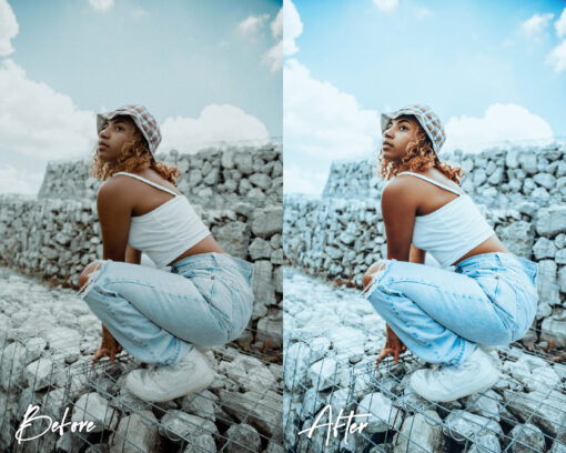 6 Lightroom Presets for Mobile & Desktop, Pastel Blue Presets - Image 6