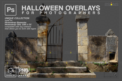 Halloween overlay & Halloween digital backdrop: Photoshop overlay - Image 4