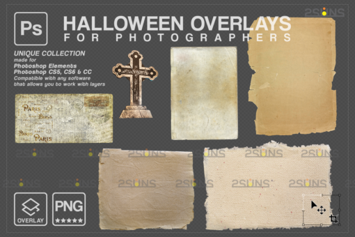 Halloween overlay & Halloween digital backdrop: Photoshop overlay - Image 6