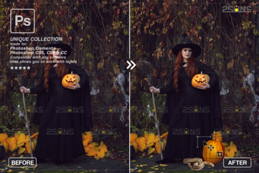Halloween overlay & Halloween digital backdrop: Photoshop overlay - Image 9