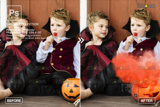 Halloween overlay & Halloween digital backdrop: Photoshop overlay - Image 9
