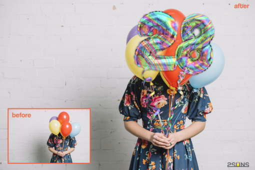 45 Air balloon overlay for photoshop & Valentines overlays - Image 3