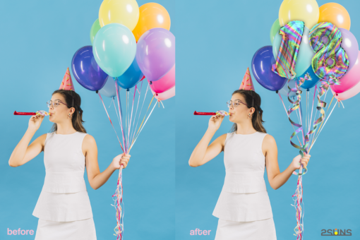 45 Air balloon overlay for photoshop & Valentines overlays - Image 8