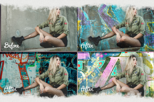 Graffiti font overlay & Urban textures,Grunge photoshop textures - Image 2