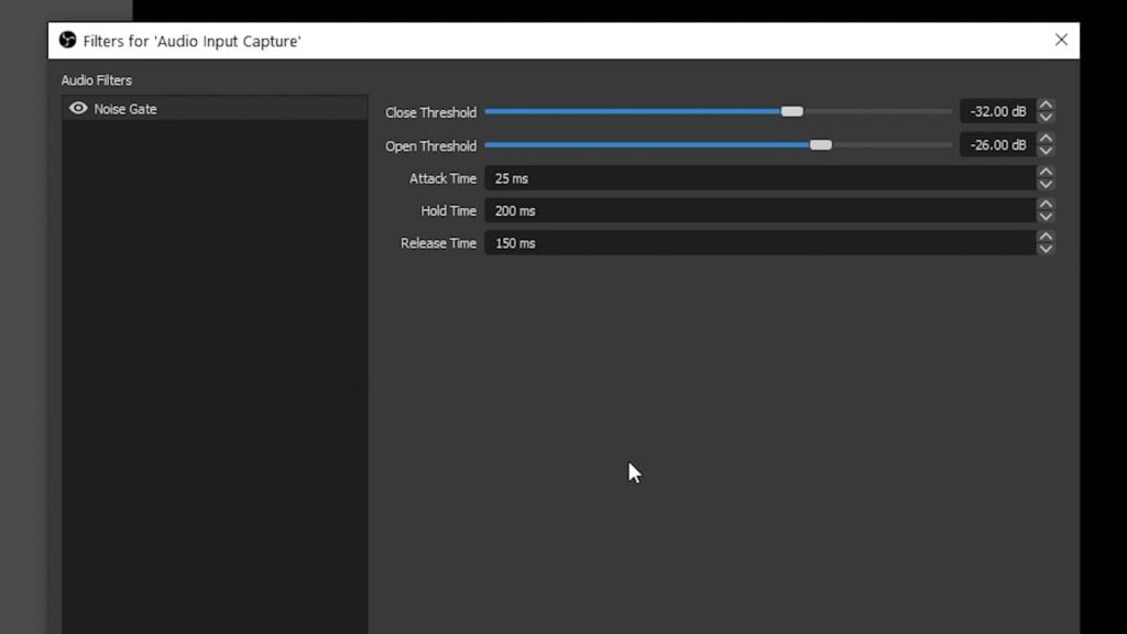 noise gate streamlabs obs