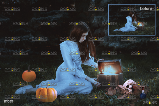 Halloween overlay,Halloween clipart,Skull png, pumpkin clipart, - Image 5