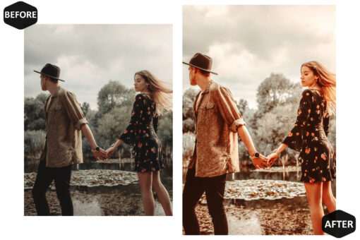 10 Mobile Lightroom Presets, Amber Mobile Preset, Warm filter - Image 9