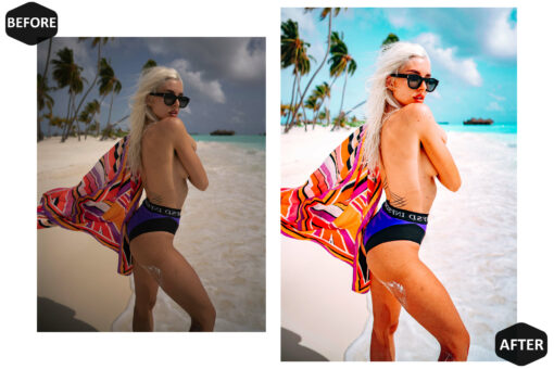 10 Mobile Lightroom Presets, Aqua Beach Mobile Preset - Image 2