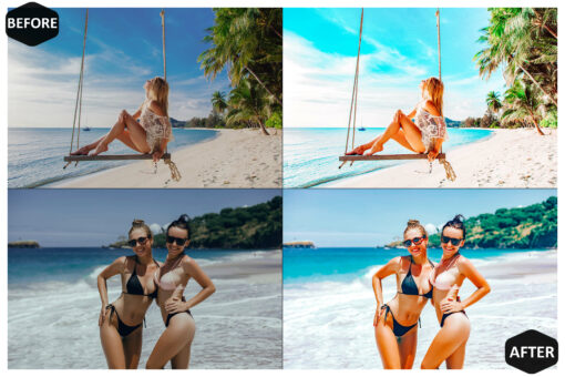 10 Mobile Lightroom Presets, Aqua Beach Mobile Preset - Image 3
