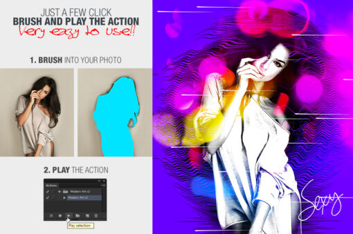 Modern Art Photoshop Action V2 - Image 2