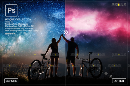 Night sky overlay & Photoshop overlay sunset: Sunset sky overlay - Image 4