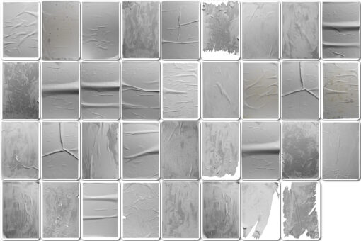 35 Glued Paper Texture, PNG Files, Poster Textures, Glue wrinkled - Image 3