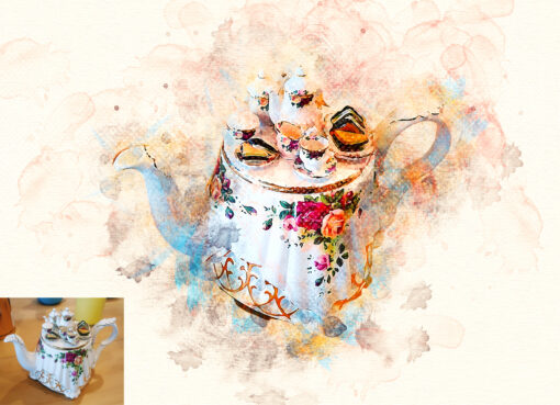 Hand Paint Watercolor Photoshop Action - Image 6