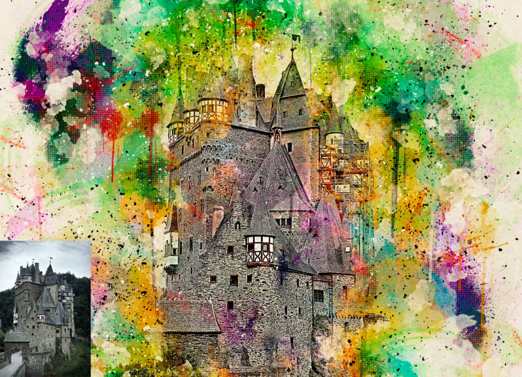 Splatter Watercolor Photoshop Action - FilterGrade
