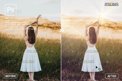 Sunlight overlay & Lens flare overlay, Photoshop overlay, Sun - Image 6