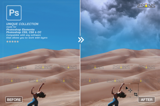 Night sky photo overlays & Photoshop overlay, Cloud backdrop, - Image 9