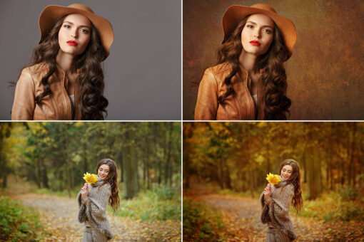 Autumn textures, digital overlays for photoshop - Image 3