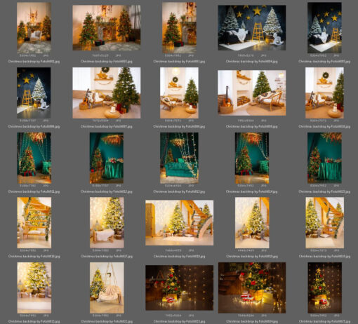 Christmas digital backdrops for photo editing - Image 2