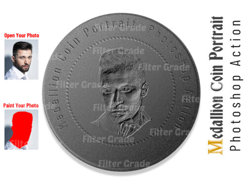 Medallion Coin Portrait Photoshop Action