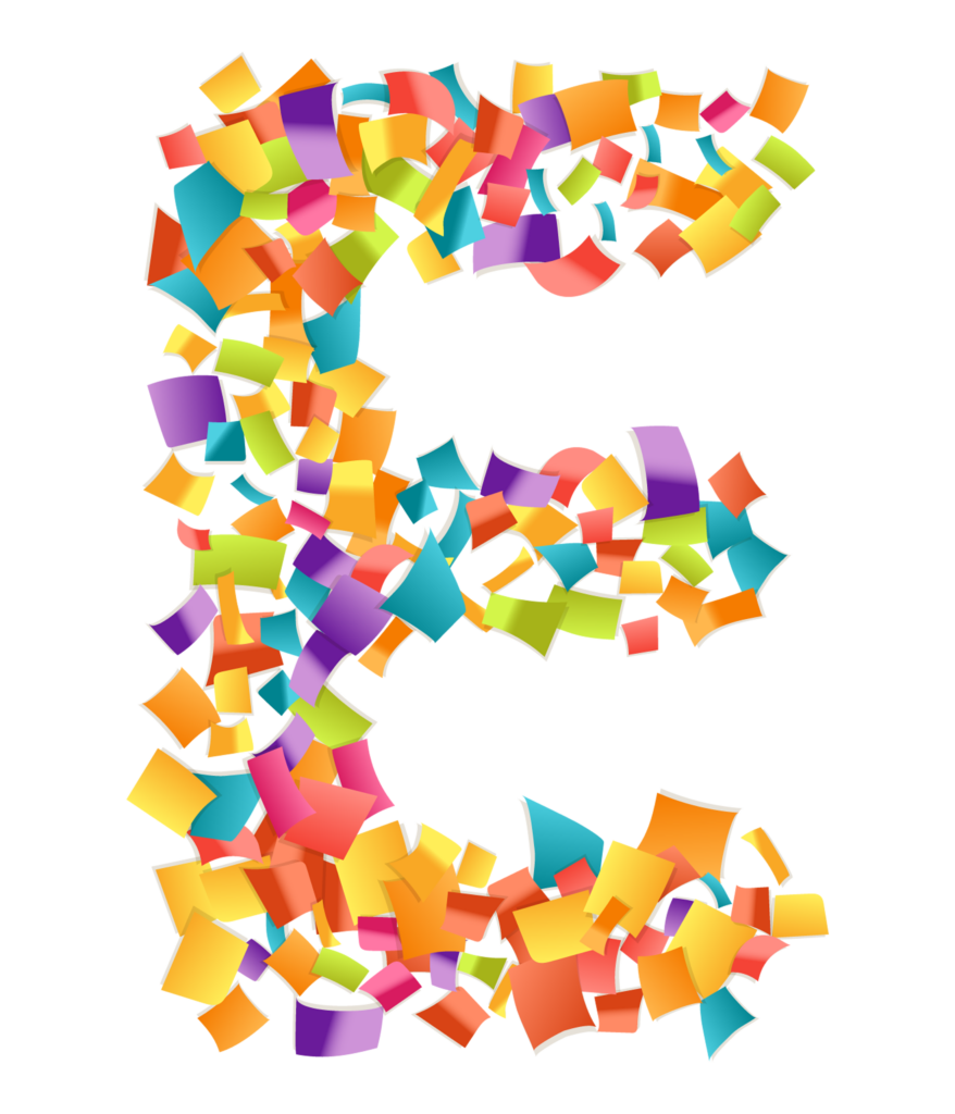 2 Confetti ALPHABET, Confetti PNG, birthday party lettering - FilterGrade