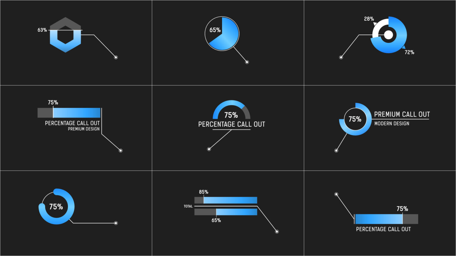 Percentage Call Out After Effects Template FilterGrade