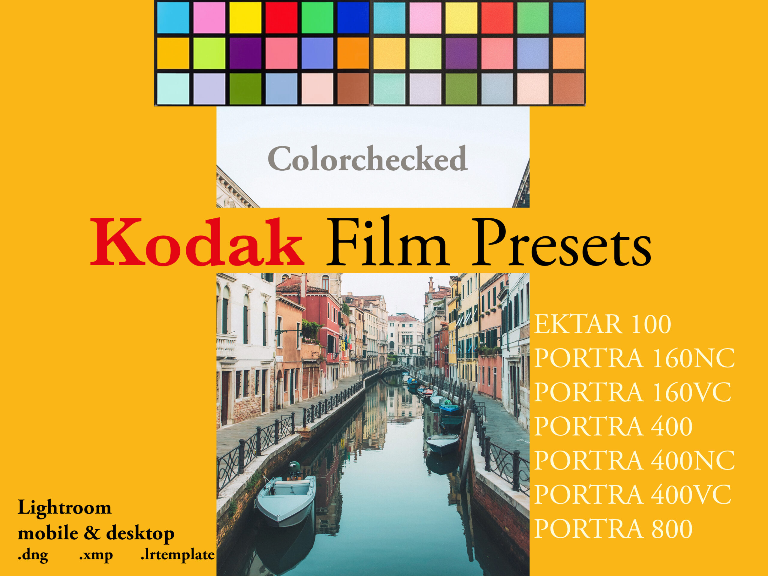 Colorchecked Kodak Film presets 