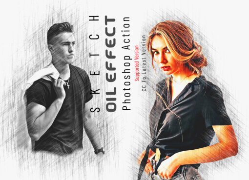 Sketch Oil Effect Photoshop Action