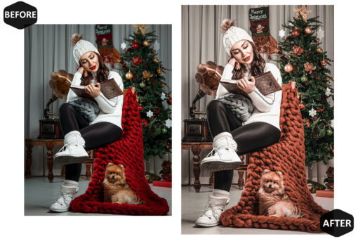 12 Charming Christmas Photoshop Actions And ACR Presets, Dark - Image 5