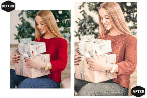 12 Feast Of Light Photoshop Actions And ACR Presets, Christmas Ps - Image 5